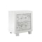 Global Furniture Usa Transitional Glam Marble, Metallic Santorini White Nightstand 1484 - alternate 2